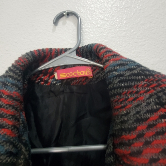 Vintage  checkered red plaid pea retro  wool jacket  vest  coat for woman‎ - Picture 6 of 6